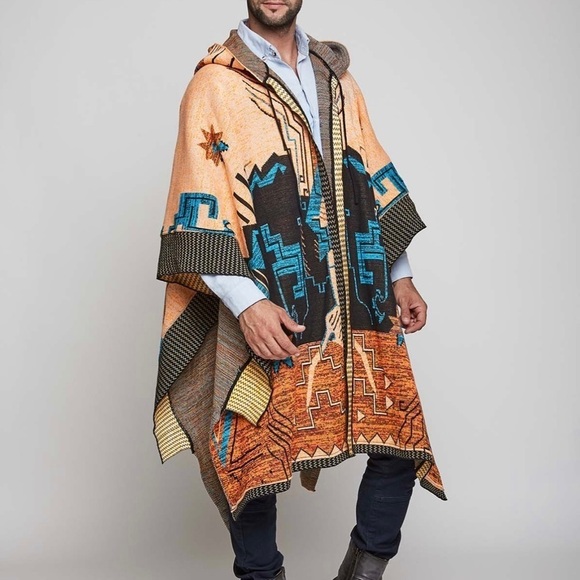 Chekanka Unisex Balam Poncho / Cape Multicolor One Size Fits All​​​​​​ - Picture 4 of 15